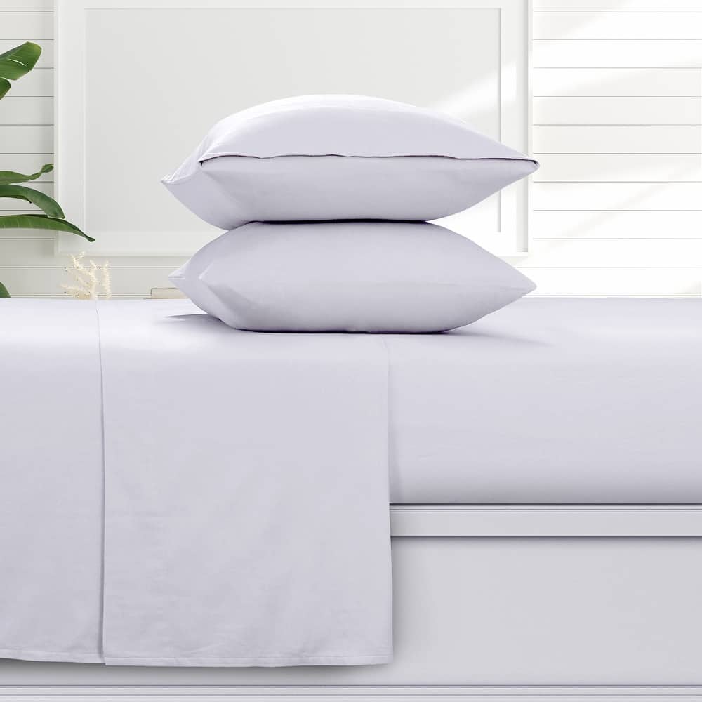 Azores Home 170-GSM Cotton Flannel Printed or Solid Extra Deep Pocket Sheet Set