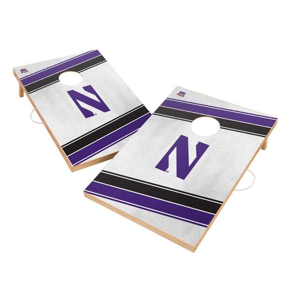 slide 2 of 5, Northwestern Wildcats Regulation 2x4 Cornhole Set