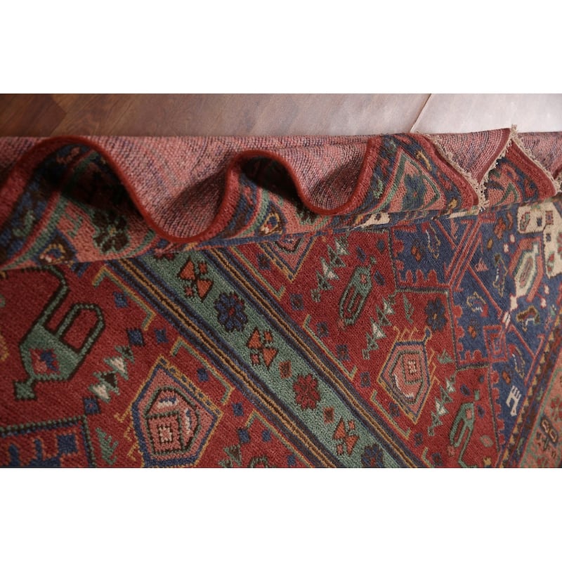 Geometric Sirjan Oriental Area Rug Handmade Wool Carpet - 8'0"x 10'2"
