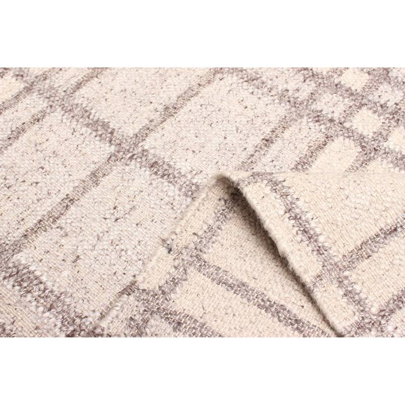 ECARPETGALLERY Flat-Weave Ankara FW Taupe Wool Kilim - 5'1 x 7'7