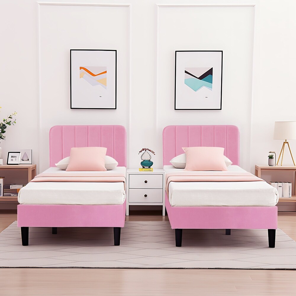 Pink twin bed with storage 2025