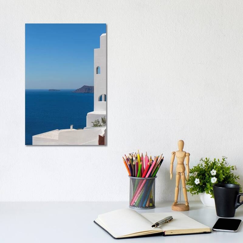 iCanvas "Santorini And The Mediterranean" by Alexandre Venancio Canvas Print - 12x8x0.75
