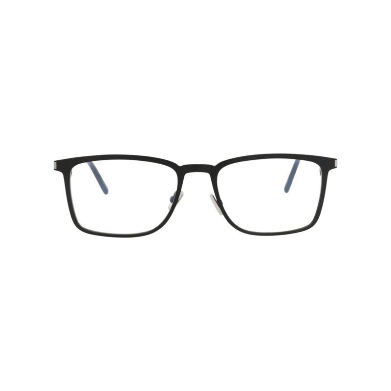 Saint Laurent Square-Frame Metal Optical Frames - Black Black Transparent - Black