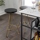 preview thumbnail 43 of 49, Trinity Modern Round Metal Backless Bar Stool with Hairpin Legs and Integrated Footrest for Kitchen Island & Home Bar