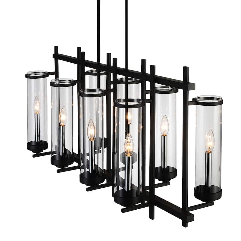 Sierra 8 Light Up Chandelier With Black Finish