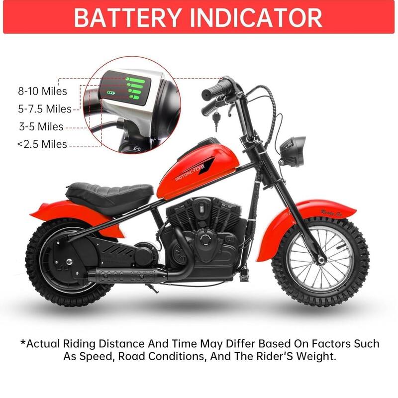 Electric Off-Road Motorcycle, Ride on Toy Dirt Bike for 13+ Kids Best Gift