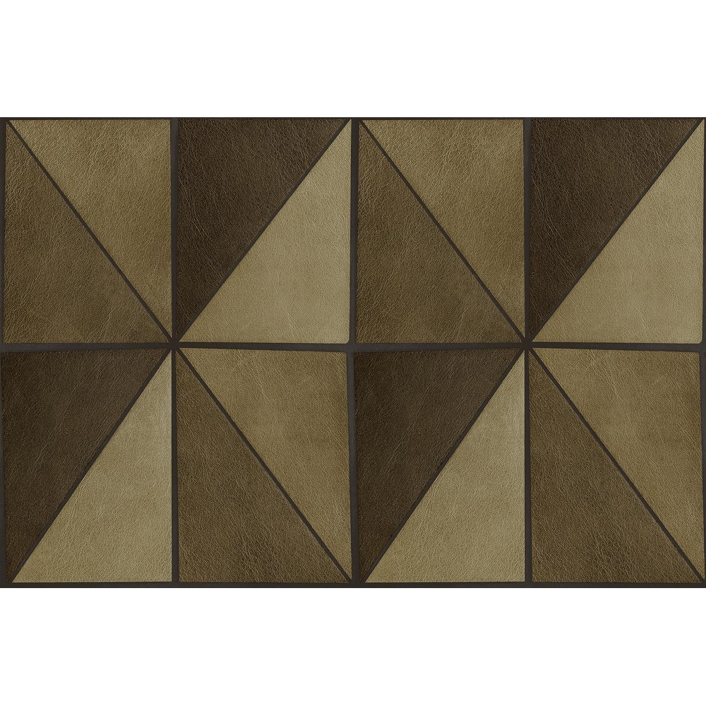 Seabrook Designs Preston Faux Leather Geometric Unpasted Wallpaper