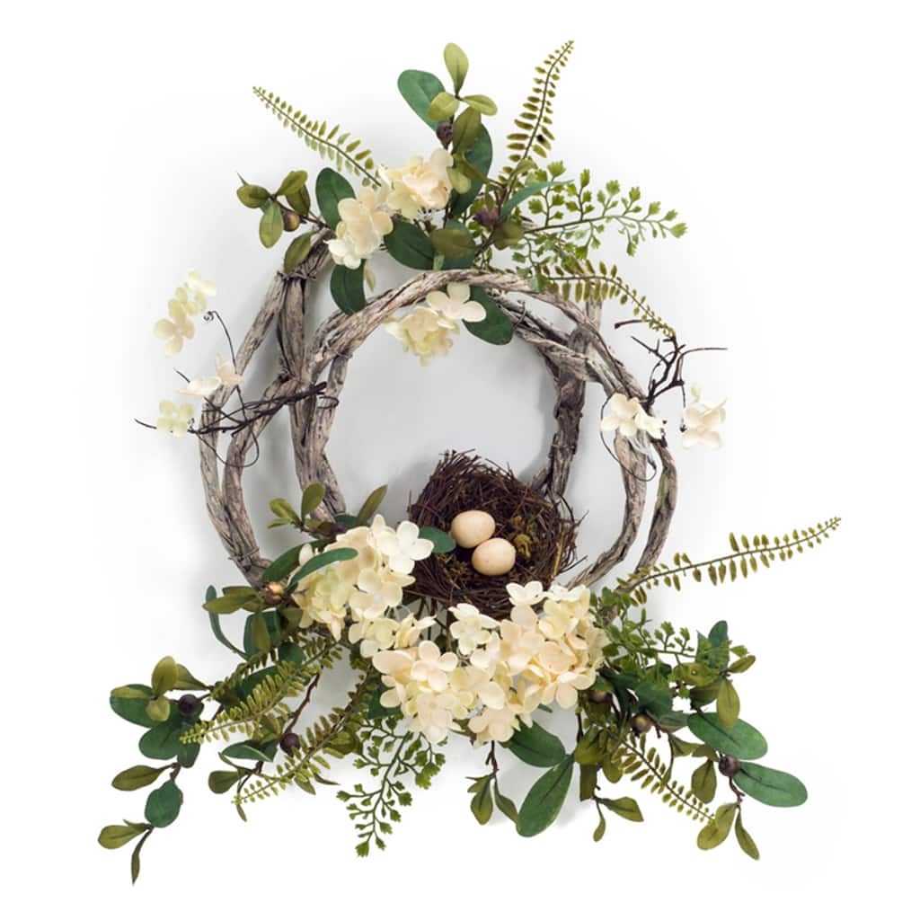 Hydrangea/Bird Nest Wreath (Set of 4)