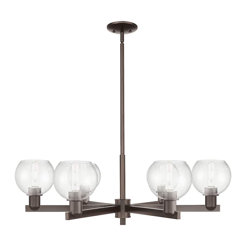 Innovations Lighting Endless Possibilities Arcadia - Athens - 6 Light 36" Stem Hung Chandelier - Oil Rubbed Bronze/Seedy