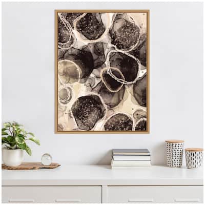 Kate and Laurel Sylvie Sand Detail #1 Framed Canvas by Alicia Bock