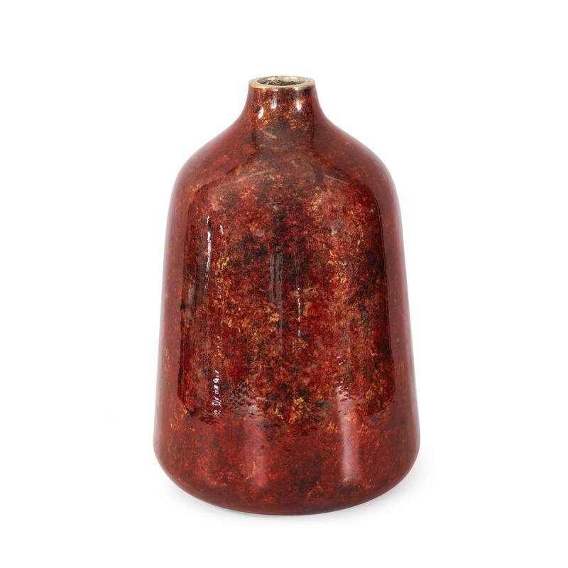 Sharma Crimson Gold Slanted Vase Large
