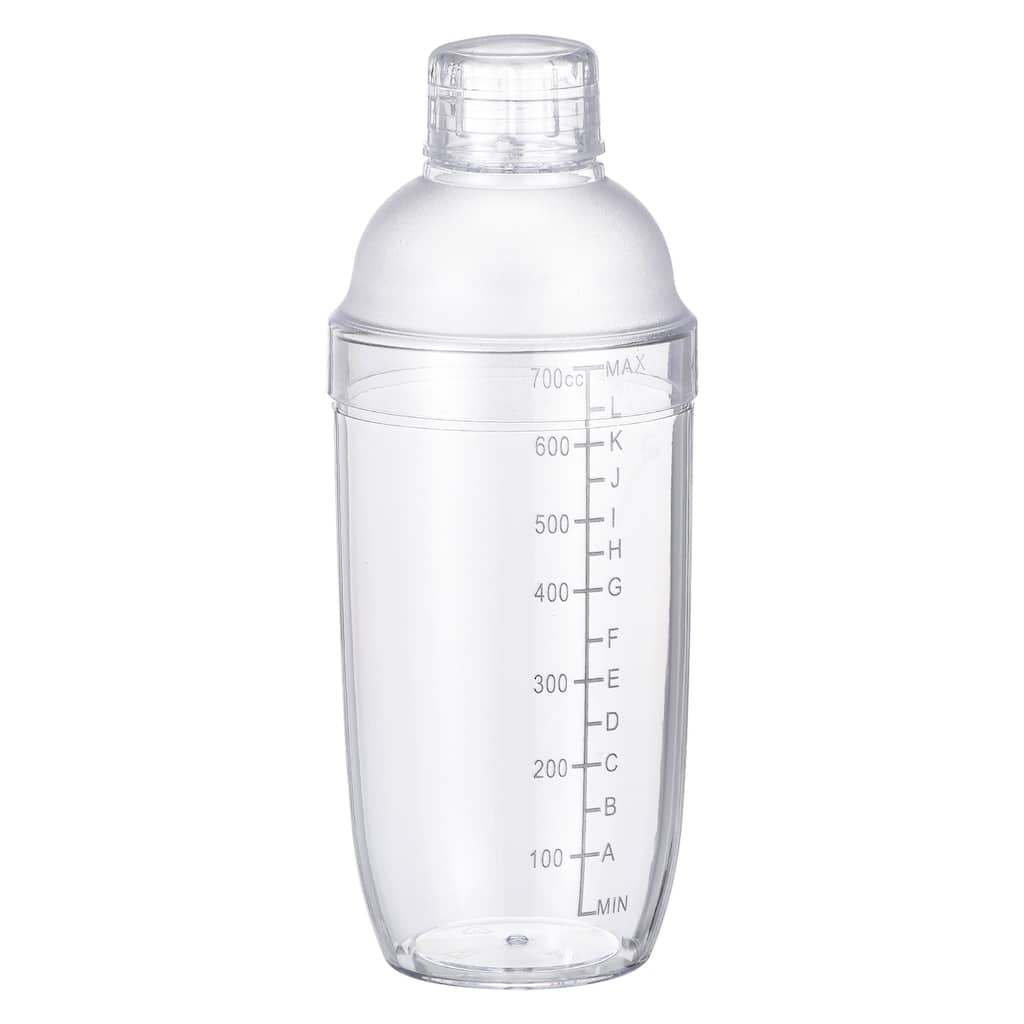 700ml Plastic Cocktail Shaker Cup Scale Wine Beverage Mixer Drink Tools
