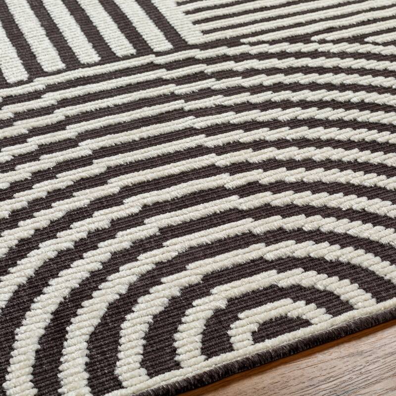 Livabliss Remi Mod Stripe Machine Washable Area Rug