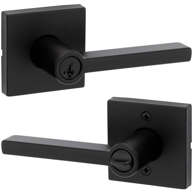 Kwikset Halifax Single Cylinder Keyed Entry Door Lever Set with Square