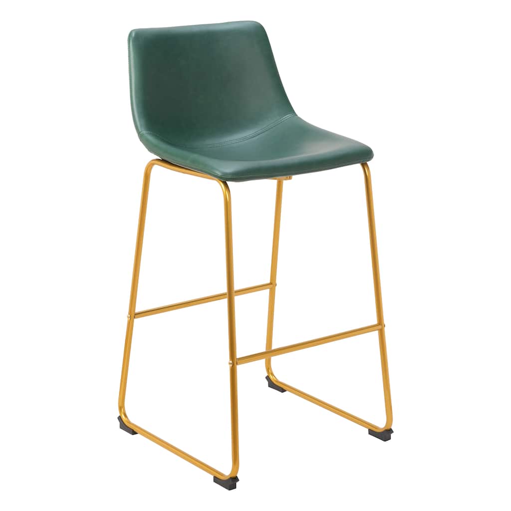 Augusta Barstool Green & Gold