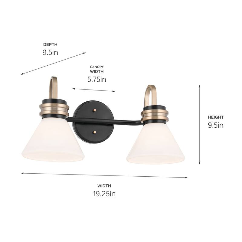 Kichler Lighting Farum 19.25 in. 2-Light Vanity Light