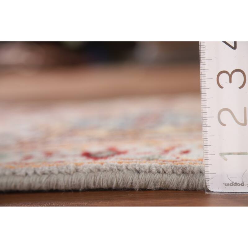 Light Blue Heriz Serapi Oriental Area Rug Handmade Wool Carpet - 2'0"x 3'0"