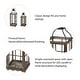 preview thumbnail 16 of 34, Glitzhome Oversized Farmhouse Wooden Metal Cage Candle Holders Patio Hanging Decorative Lanterns (Set of 2)