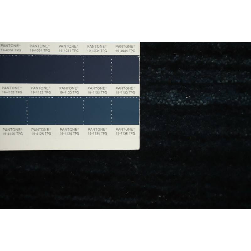 Hand Knotted Oriental 100% Wool Carpet Tribal Animal Pictorial Navy Blue & Blues Gabbeh Area Rug - 9' 8'' X 8' 3''
