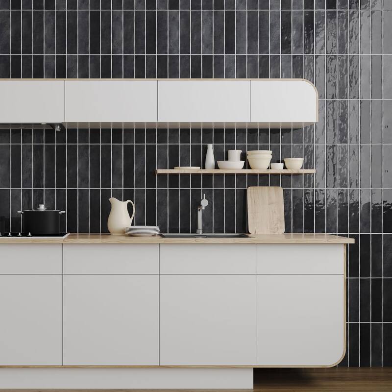 Melanie 3" x 12" Zellige Subway Wall Tiles