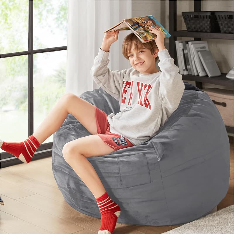 Bean Bag Chair, Oversized Beanbag for Gaming Reading Foam Filled Couch with Removable Cover for Living Room Bedroom College Dorm