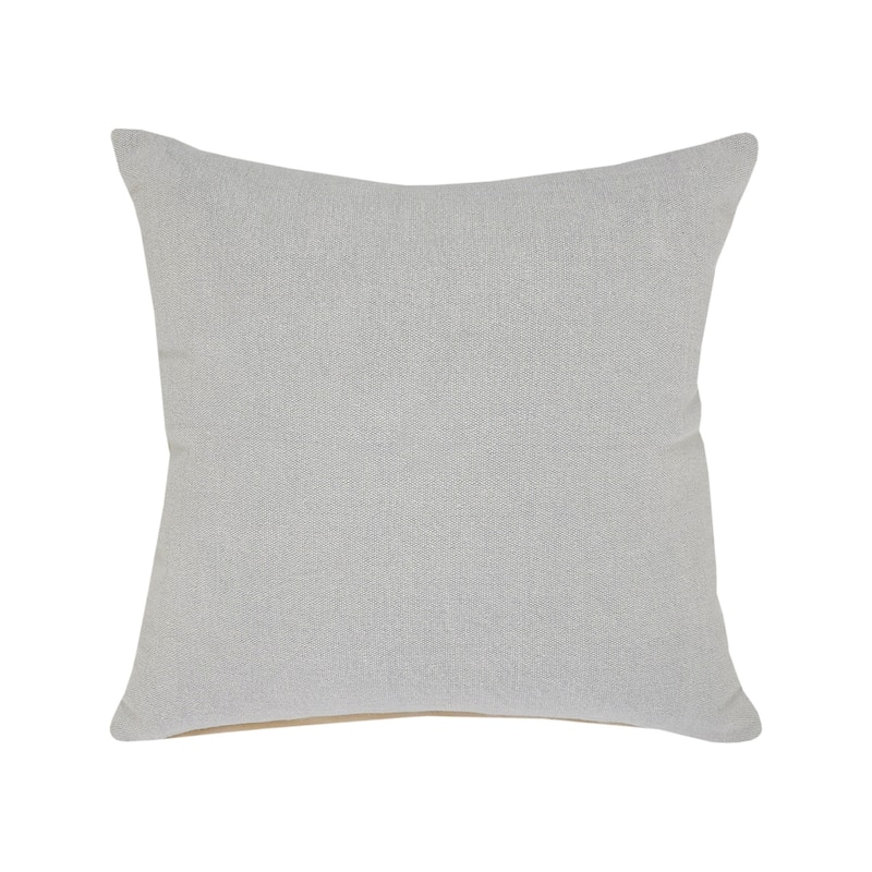 HomeRoots 20" X 20" Light Gray And Micro Chip Gray 100% Cotton Zippered Pillow