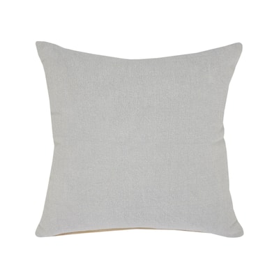 HomeRoots 20" X 20" Light Gray And Micro Chip Gray 100% Cotton Zippered Pillow