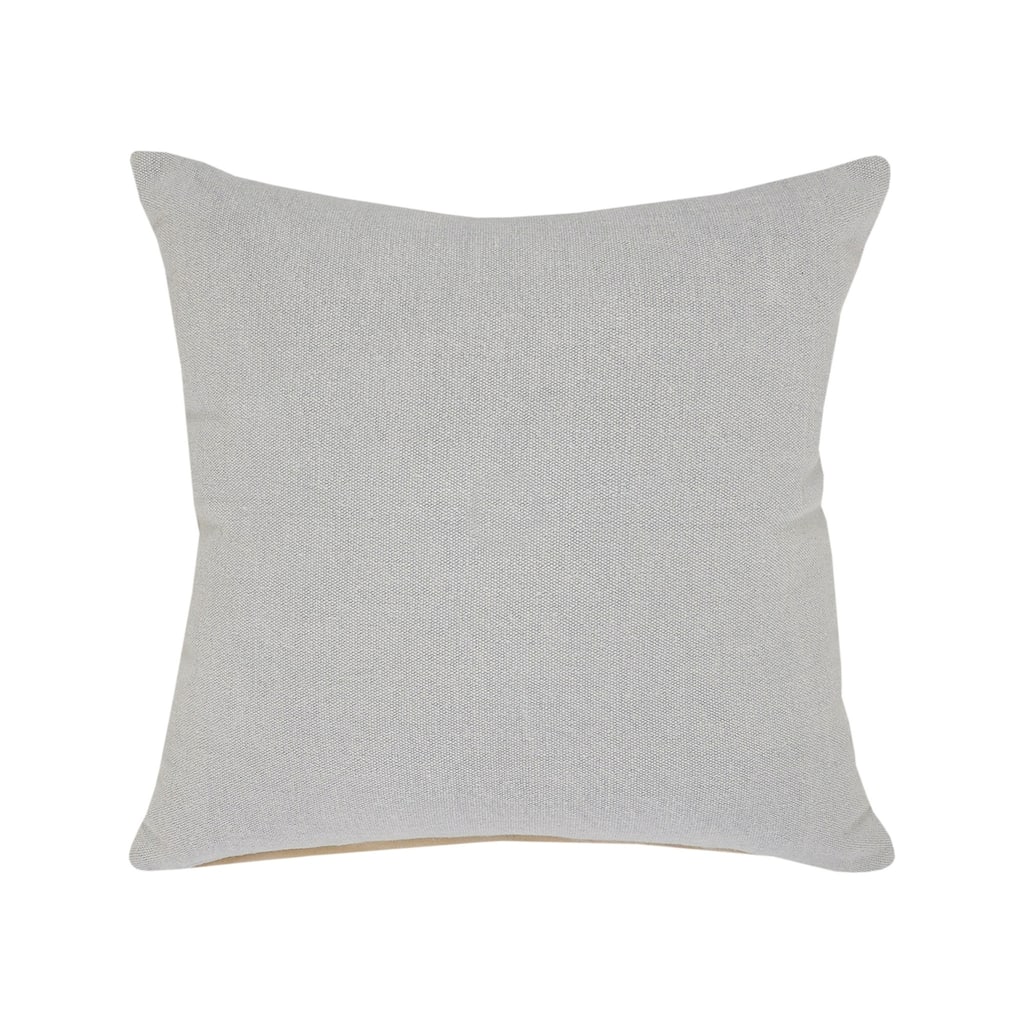 HomeRoots 20" X 20" Light Gray And Micro Chip Gray 100% Cotton Zippered Pillow