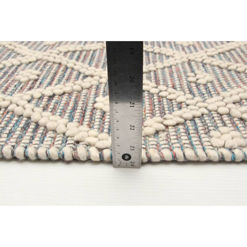 ECARPETGALLERY Braid weave Sienna Grey Wool Rug - 6'2 x 9'2