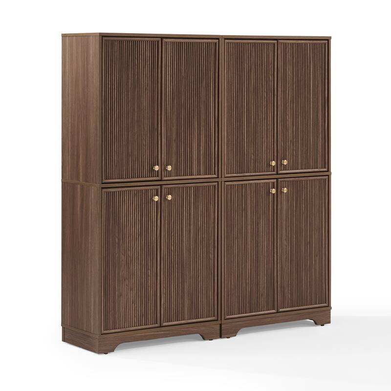 Crosley Naomi 2-Piece Kitchen Storage Pantry Set - Walnut