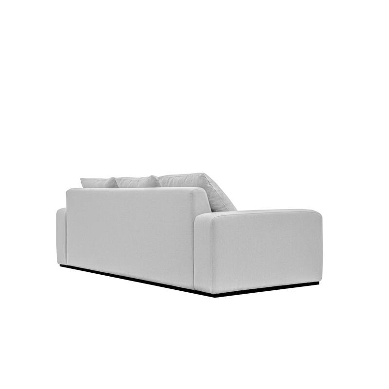 NADAAL STUDIOS Cavan Sofa, Wide Track Arms, Reversible Back Cushions, Feather-Fiber Bench Seat, Ivory