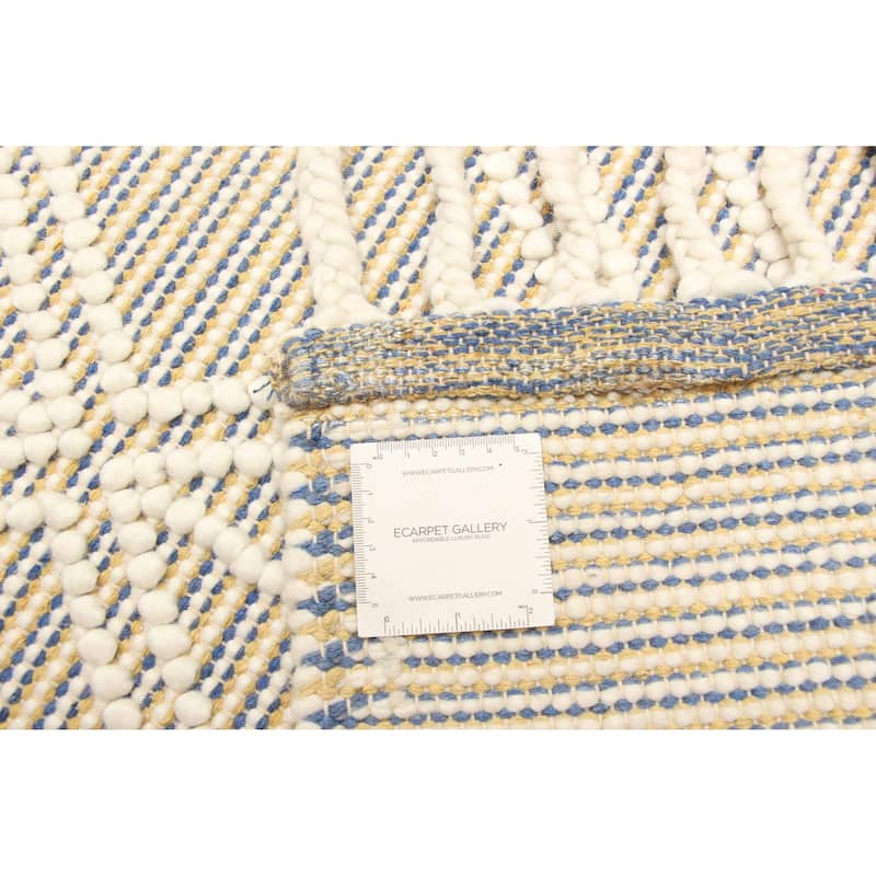 ECARPETGALLERY Braid weave Sienna Cream Wool Rug - 4'0 x 7'10
