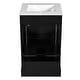 preview thumbnail 88 of 139, GDFStudio - Lisa 20" Freestanding Bathroom Vanity with Ceramic Sink, Soft-Close Door & Storage Rack