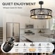 preview thumbnail 51 of 79, 20"/28" Modern 3/5/7-Blade Caged Crystal Ceiling Fan with Light Kit and Remote