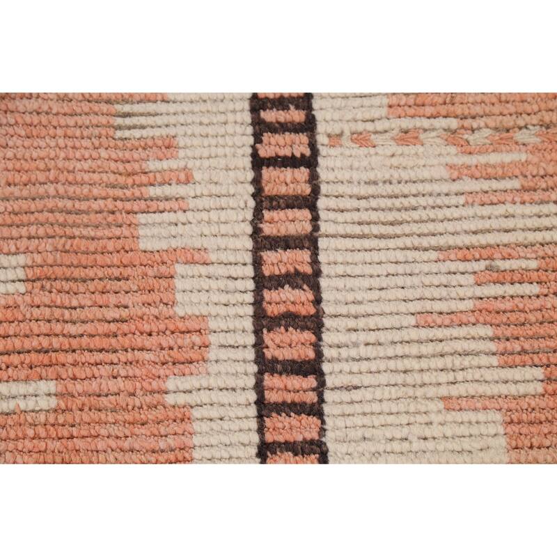 All-Over Moroccan Abstract Area Rug Hand-Knotted Wool Carpet - 8'11"x 12'8"