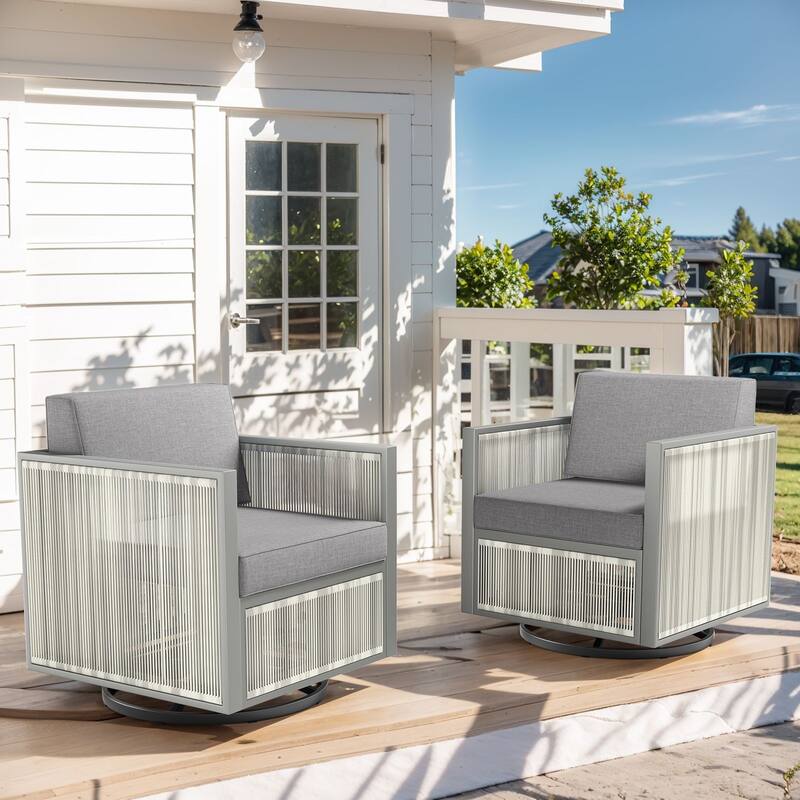 Outdoor Swivel Gliders Chair Rattan Rocking Chair