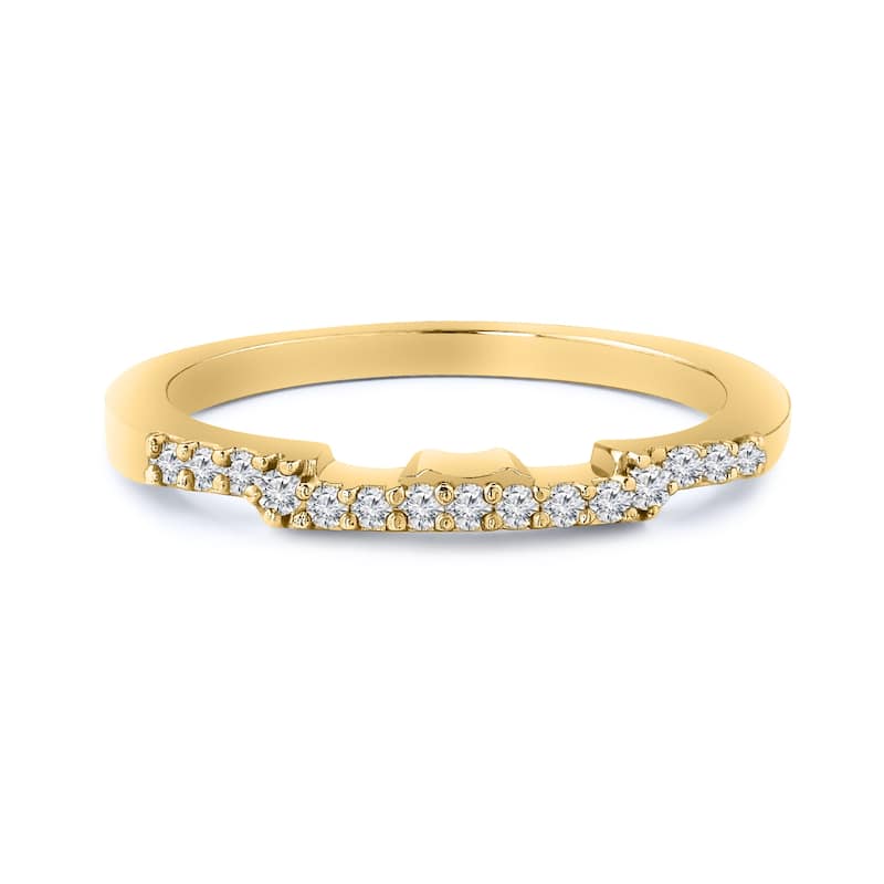 Auriya 14k Gold 1/2ctw Diamond Wedding Band