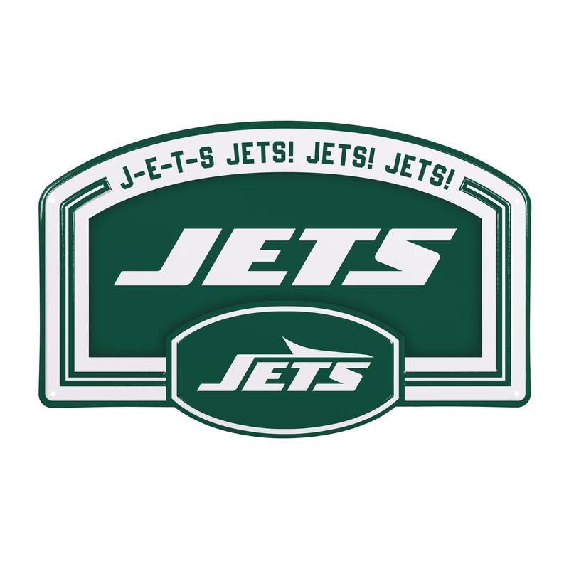 New York Jets Embossed Steel Wall Sign, 11" x 17"
