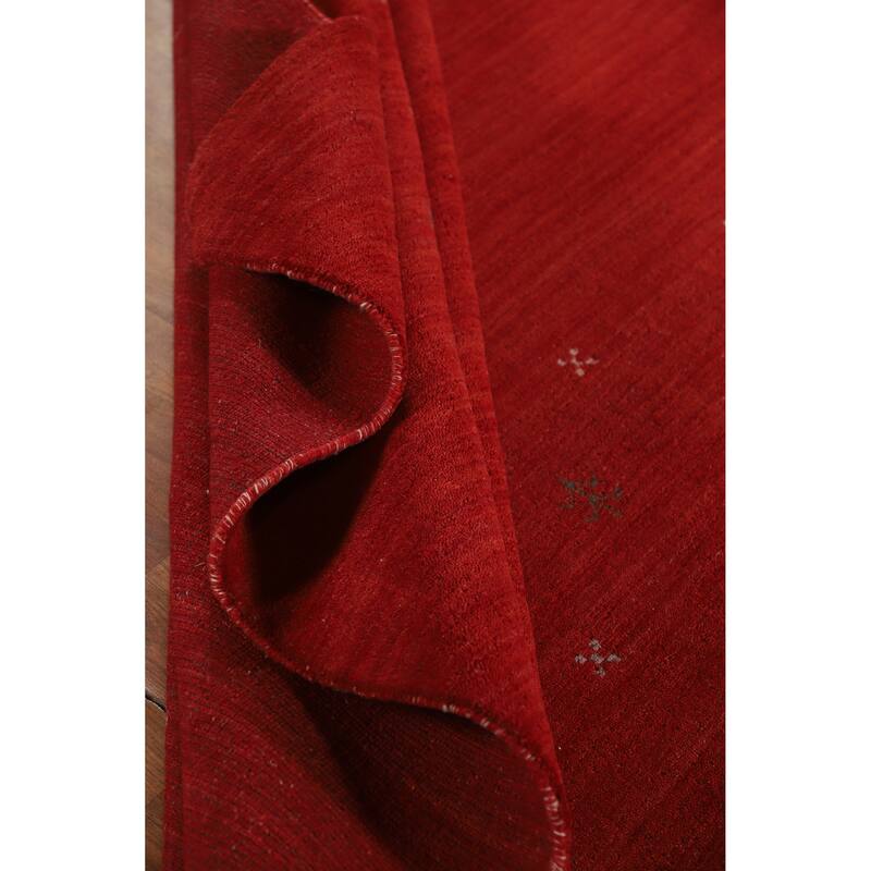 Hand Knotted Oriental 100% Wool Carpet Tribal Tribal Red Gabbeh Area Rug - 11' 3'' X 8' 5''