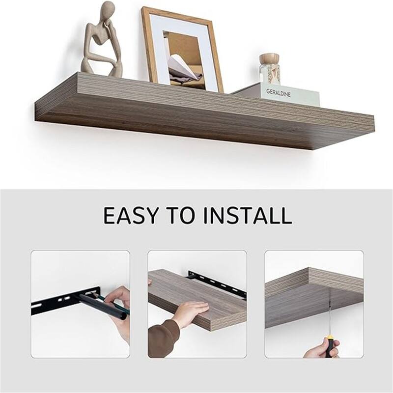 Floating Shelves - 2 Pack 9 Inch - 9"D x 24"W x 1.6"H