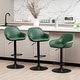 preview thumbnail 3 of 51, Glitzhome Set of 3 Mid-Century Modern Adjustable Swivel Bar Stools - Set of 3