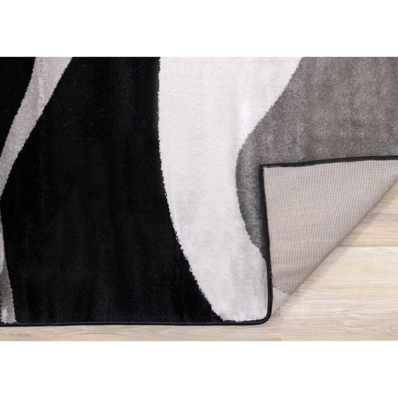 Perry Collection - Black/Grey Drifts Rug