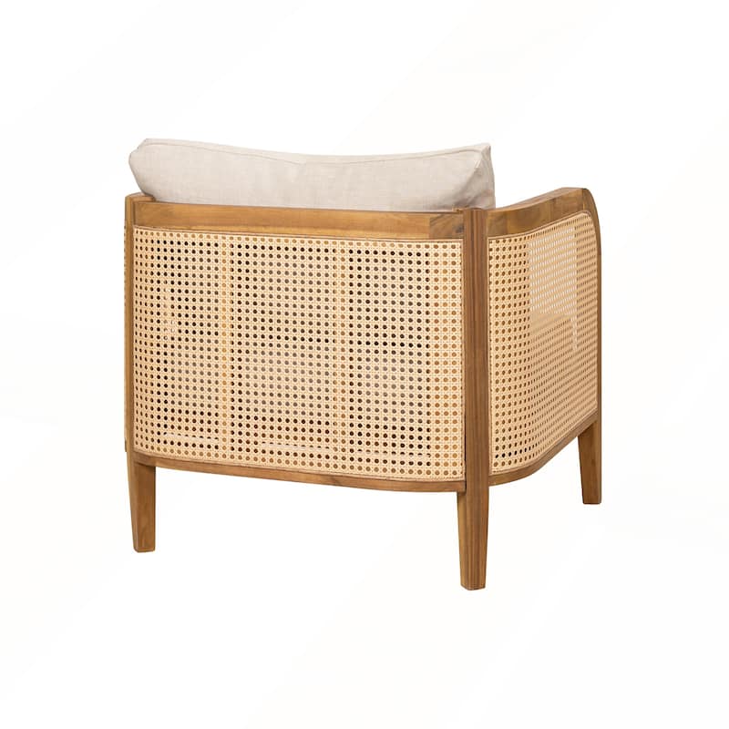 Outdoor Patio Cushioned Arm Chair Set of 2