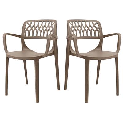 Elsa Set of 2 Stackable Armchair-Cappuccino