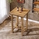 preview thumbnail 3 of 7, 39.4 Inch Square Bar Table Wood Counter Height Pub Table - 23.6" D x 23.6" W x 39.4" H