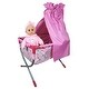 preview thumbnail 1 of 3, Lissi: 14" Talking Baby Doll In Crib - Pink & Bunny Outfit & Bow Headband
