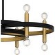 preview thumbnail 5 of 7, Winsland 6-Light Matte Black Chandelier