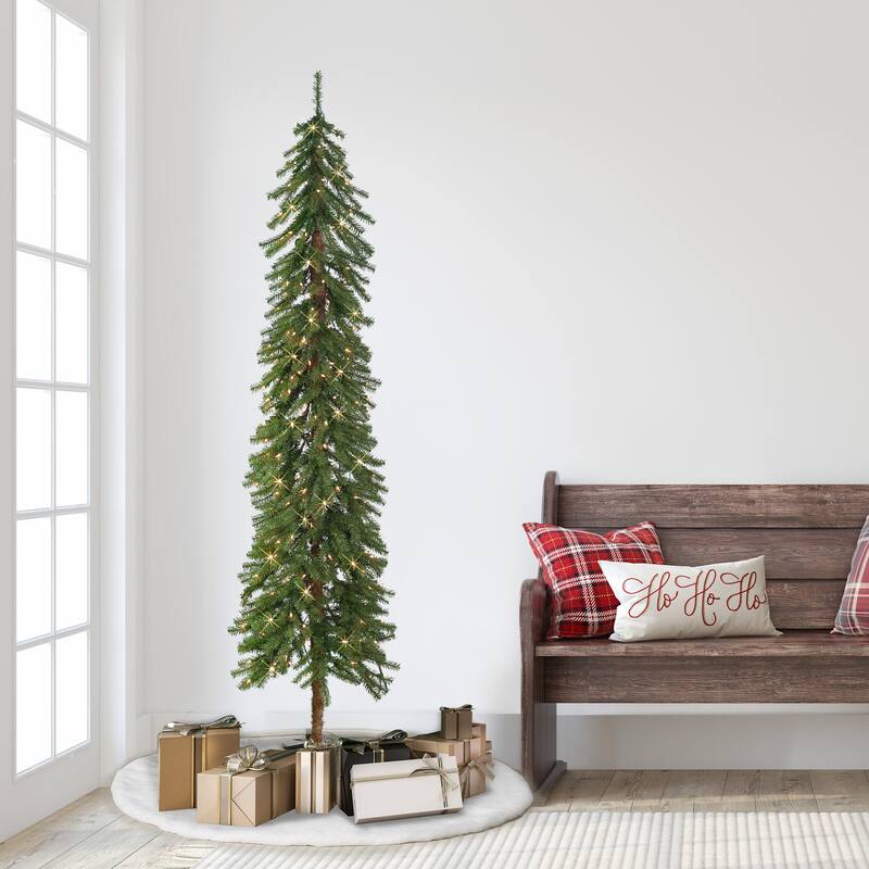 Puleo International 7 ft. Pre-Lit Alpine Artificial Tree