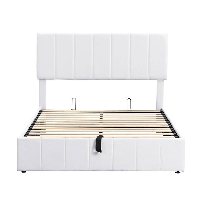 Full Size Upholstered Platform Bed with Hydraulic Storage System, Stylish and Practical for Small Spaces, Bedroom Furniture