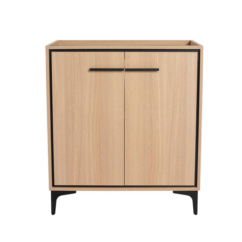 Modern Bathroom Vanity with Double Door Cabinet, Engineering Wood Frame, Ample Storage